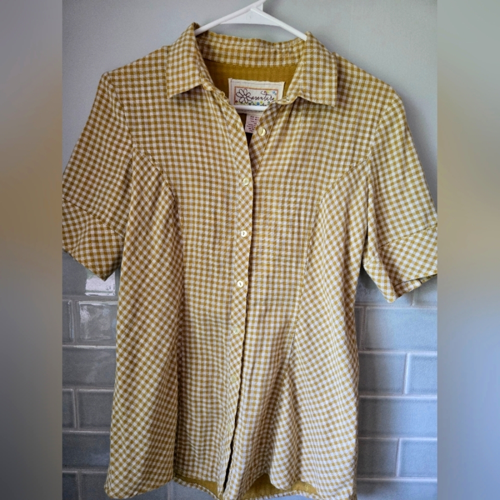 Aventura Fitted Gingham Button-Up Shirt